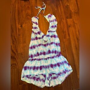 Victoria's Secret Women’s Tie-Dye Swim Suit Romper Cover Up Size S/P.